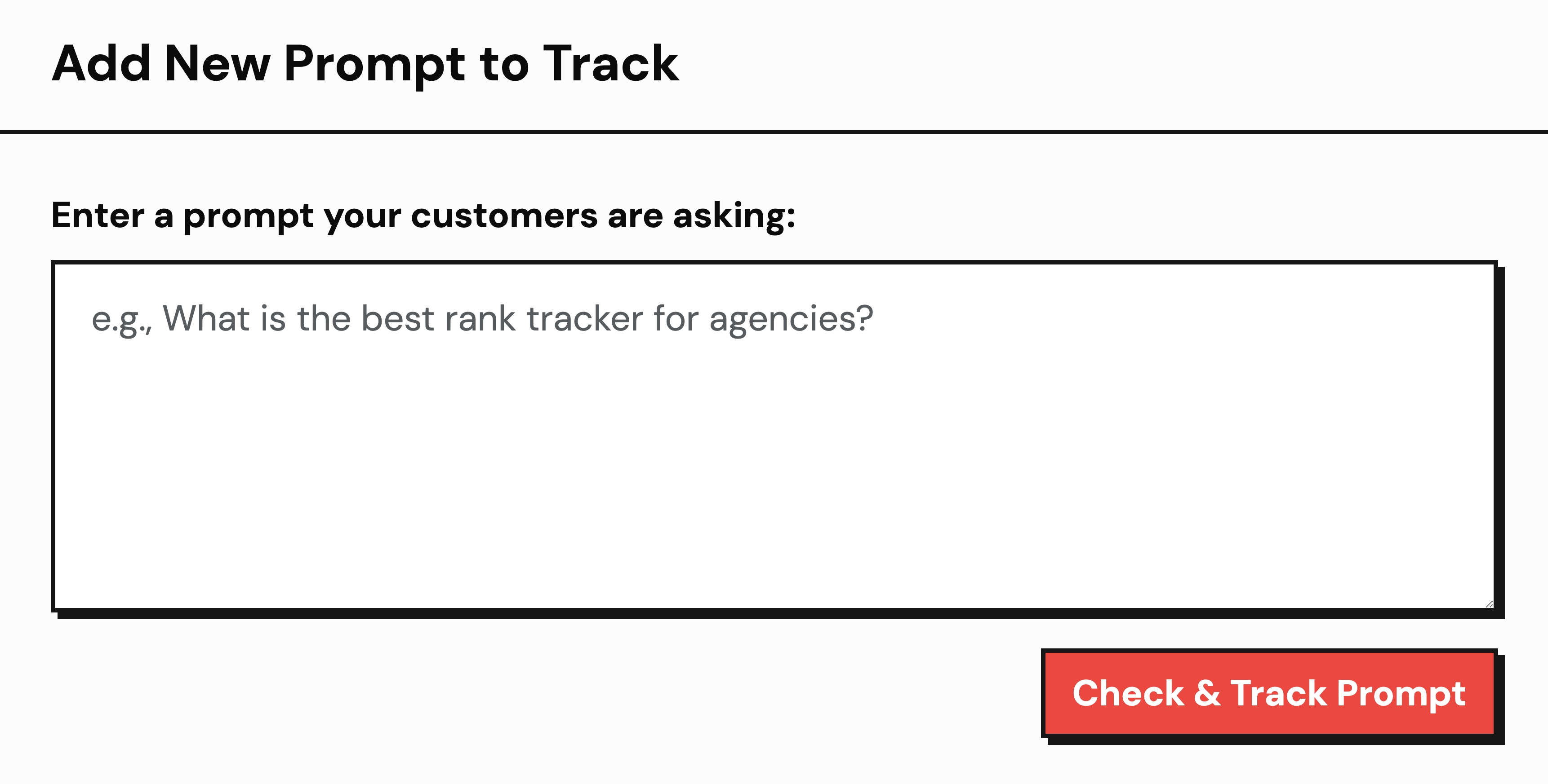 AI Visibility Tracker Feature